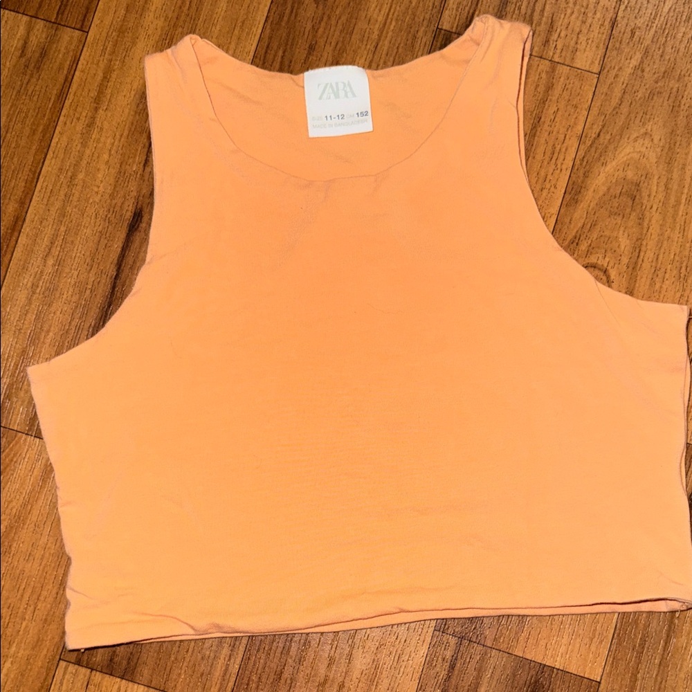 Zara Women's Peach Crop Top